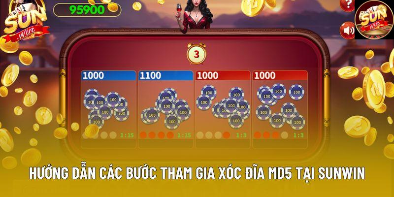 Hướng dẫn các bước tham gia xóc đĩa MD5 tại Sunwin