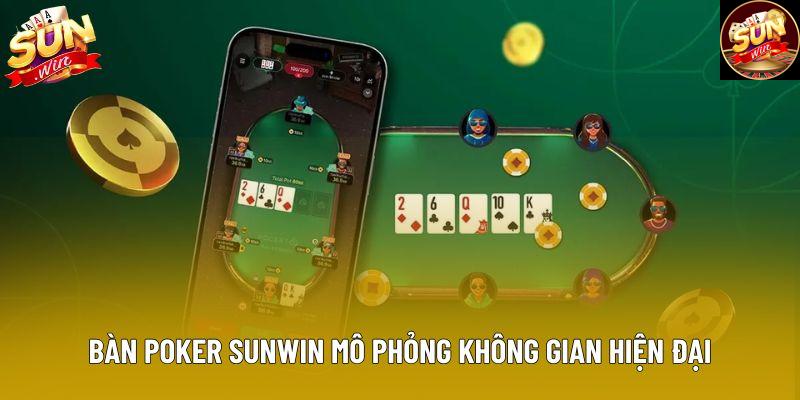 Bàn Poker Sunwin mô phỏng không gian hiện đại Bàn Poker Sunwin mô phỏng không gian hiện đại