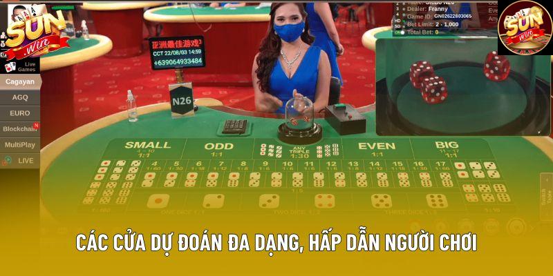 Các cửa dự đoán đa dạng, hấp dẫn người chơi