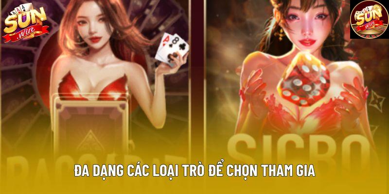 Đa dạng các loại trò để chọn tham gia Đa dạng các loại trò để chọn tham gia