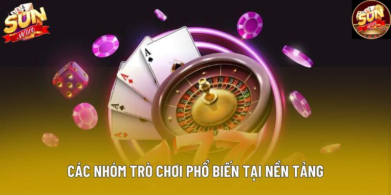 Các nhóm trò chơi phổ biến tại nền tảng
