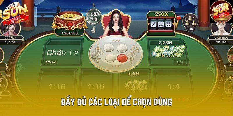 Đầy đủ các loại để chọn dùng